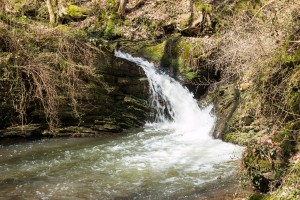 Der Wasserfall des Brohlbaches (Höhe: 4 m; Hauptfall: 2 m)